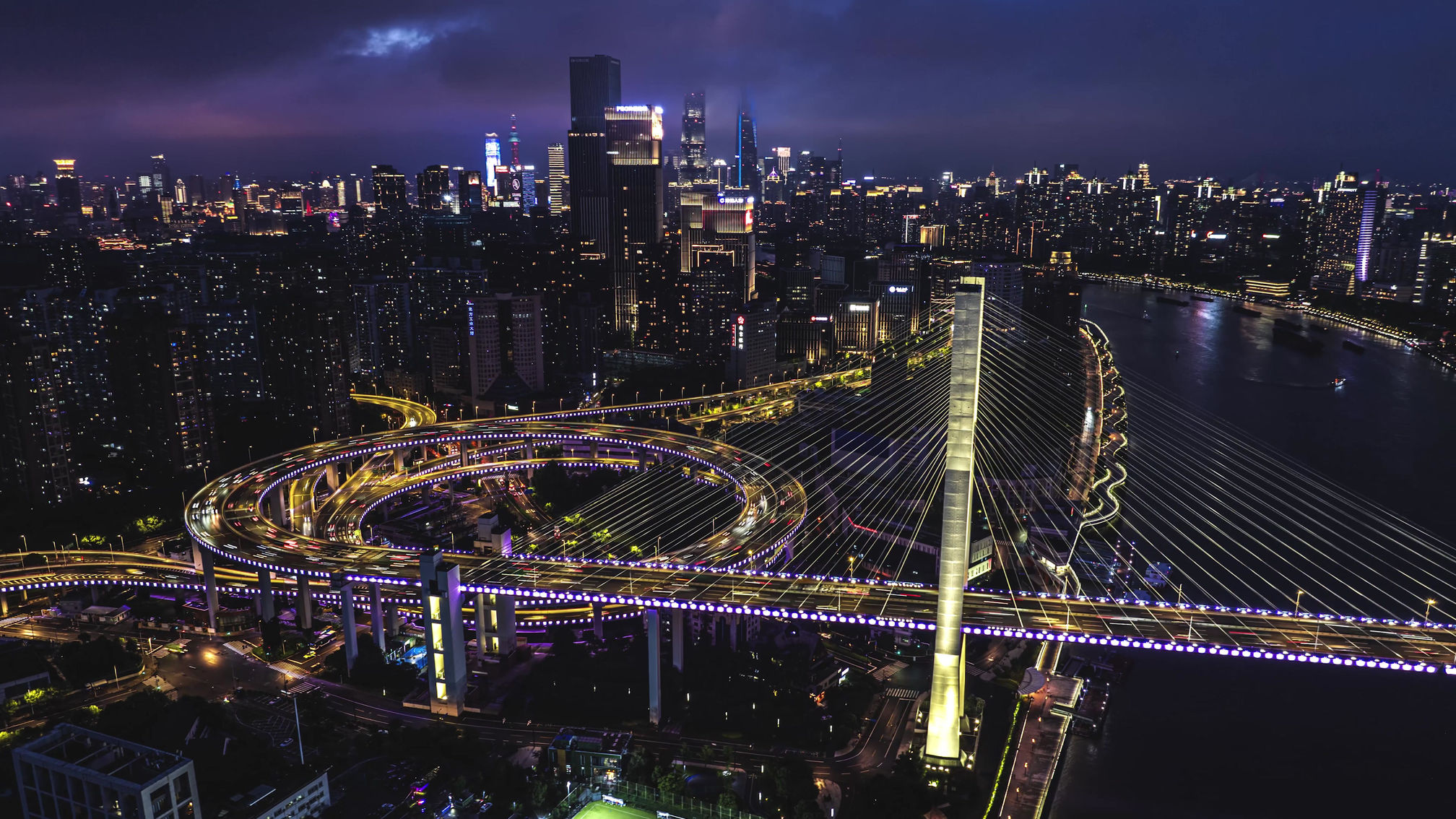 Shanghai Nanpu Bridge Rotation